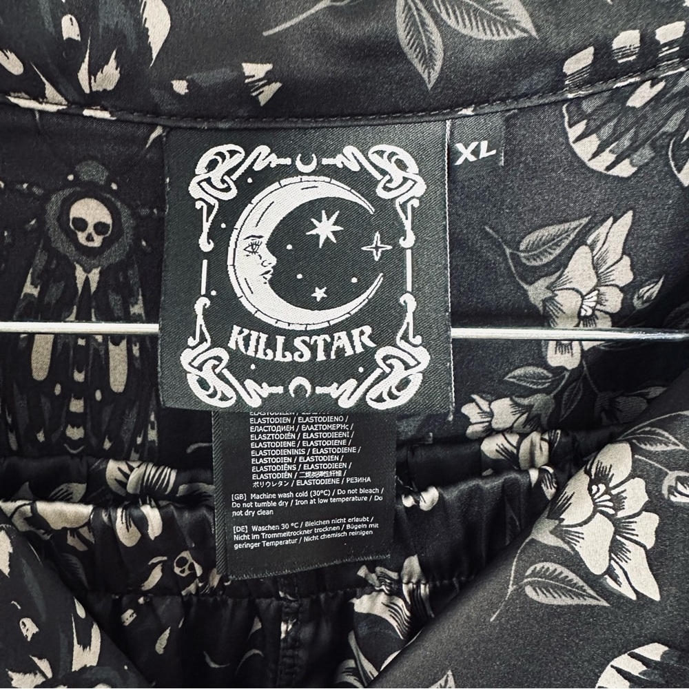 Killstar Black Floral Short Sleeve Pajama Set - Picture 4 of 10